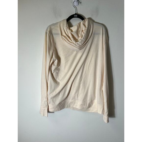 Wanliss Off White Hooded Long Sleeve Sweatshirt  Sz XXL - Picture 2 of 3